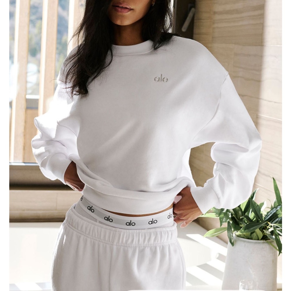 Alo Accolade Pullover Crew Neck Sweatshirt Size XS NWT New With Tags